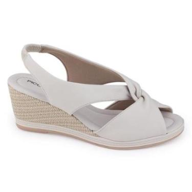 Imagem de Sandália Fem Anabela Piccadilly 408221 trama natural Stretch-Feminino