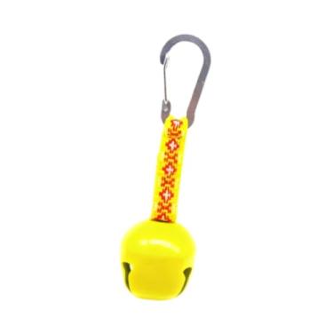 Imagem de menolana Sino de Sobrevivência Bear Bell, Proteção Bear Bell, Mosquetão Portátil Multiuso com Chaveiro para Atividades ao Ar Livre, Caminhadas, Esqui e, Amarelo