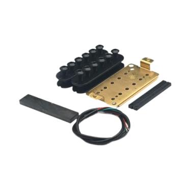 Imagem de Dynwave Kit de captadores de guitarra faça você mesmo: captadores de bobina dupla, de cerâmica, de trilho duplo para guitarras, Pescoço