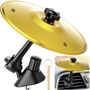 Imagem de Boao Presentes de baterista de Natal para homens, prato de carro, saída de ar, mini tambor de batida, prato com mini bastões, acessório para painel, todos os tipos de veículos, presente de música para