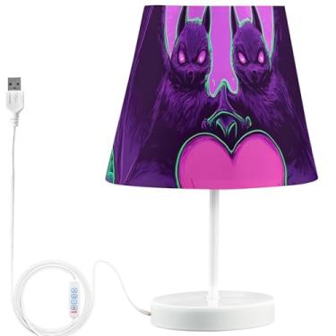 Imagem de TSENQUE Candeeiro de mesa moderno personalizado bonito em forma de coração lâmpadas de cabeceira LED para mesinhas de cabeceira recarregáveis USB decorativas lâmpadas de quarto aconchegantes