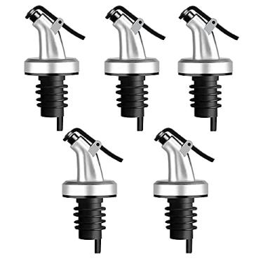 Imagem de Despejador de azeite de oliva com tampas de borracha contra poeira de azeite de oliva bicos à prova de vazamento, bocal de vedação de garrafa, bicos de derramamento de óleo, rolha de garrafa de óleo