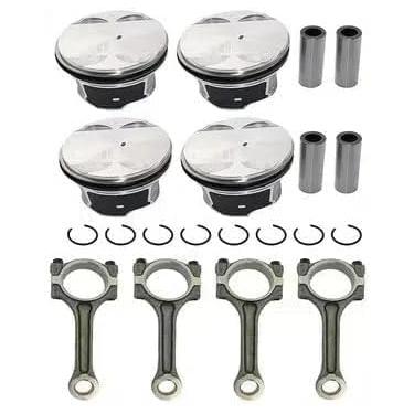 Imagem de Zieichy Conjunto de 4 pistões de motor e bielas para Hyundai Veloster Kia Soul 1.6L Turbo L4, substitui 23510-2B700 23041-2BAC0