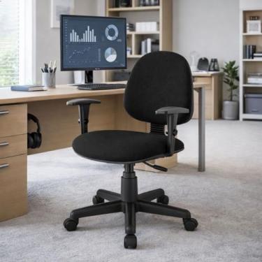 Imagem de Cadeira Executiva Giratória Ergonômica Preta Home Gourmet – Conforto e Suporte para Escritórios