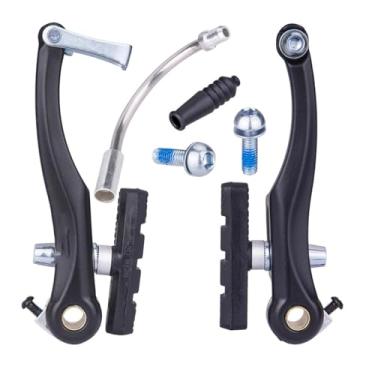 Imagem de HOUSON Conjunto de freio em V de liga de alumínio para mountain bikes - Conjunto completo com pastilhas de freio, caixa de cabos e acessórios de montagem - Compatibilidade universal