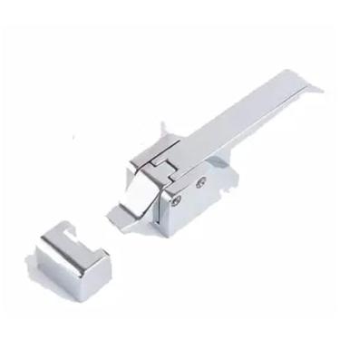 Imagem de DK615 Armários de porta de geladeira de forno puxadores de freezer fivela de ferrolho trava de armário industrial 1 peça (cromado sem chave)