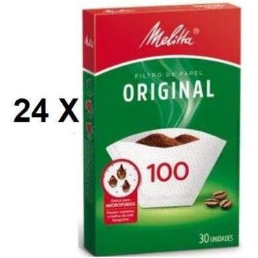 Imagem de kit 24X Filtro Coador de Papel Melitta nº100 c/ 30 unid cada