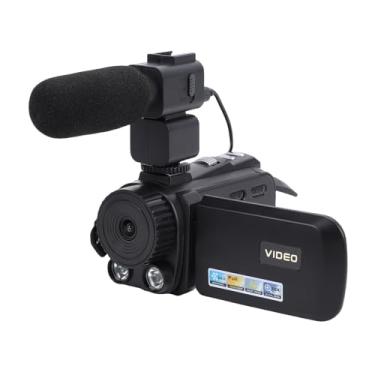 Imagem de Fabater Câmera de Vídeo Filmadora, Câmera de Vlogging HD 24MP 1080P, Câmeras Digitais Digitais de 3 Polegadas Com Zoom de 18X para Acampamento, Tela de Rotação de 270 Graus (Preto)