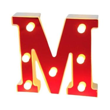 Imagem de Luzes De Letras LED Vermelhas 16CM, Luminárias De Alfabeto E Números P