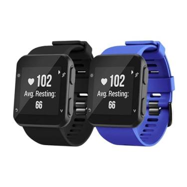 Imagem de ZEDEVB 2 pulseiras de substituição de silicone macio Garmin Forerunner 35