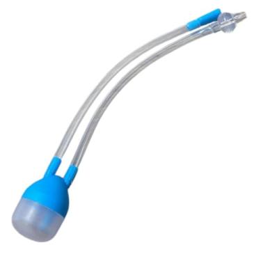 Imagem de Aspirador Nasal Infantil de Sucção Manual para Bebê Menino Azul,Higiene Nasal Segura, Confortável e Fácil de Usar