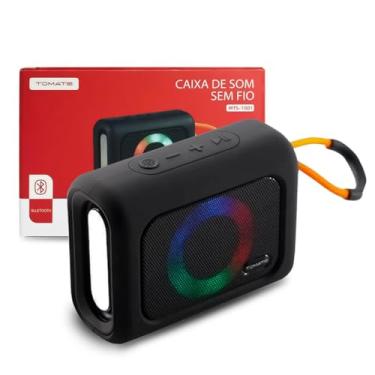 Imagem de Caixa De Som Bluetooth Recarregável Com LED [Preto] - Bateria com Até 4 Hrs. de Duração, Entrada Para Pen Drive e Cartão SD, Bluetooth com Alcance de 10m, LED Colorida que Dança ao Rítmo da Música