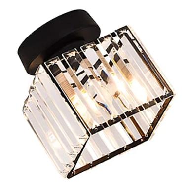 Imagem de Generic Capa de Luz de Teto Elegante Efeito Padrão Bonito Aplicável Ao Quarto Prático Decoração de Casa Cristal Artificial de Ferro 5,12 X 6,69 pol. (Sem lâmpada)