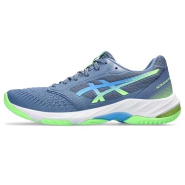 Imagem de ASICS Tênis de vôlei masculino Netburner Ballistic FlyteFoam 3, Azul jeans/paisagem aquática, 45