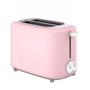 Imagem de Torradeira Elétrica 750W 110V/220V – Compatível com Todo o Brasil, Ideal para Café da Manhã Doméstico (Rosa,110v)