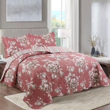 Imagem de Kit Cobre Leito Colcha Queen Boutik Dupla Face - Isa - Casa Show Enxov