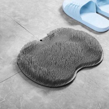 Imagem de Tapete Esponja de banho Esfregador de Pés cerdas macias - Yaay, Cinza