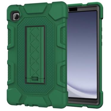 Imagem de Azzsy Capa para Samsung Galaxy Tab A9 8,7 polegadas 2023 modelo (SM-X110/X115/X117), capa protetora resistente à prova de choque resistente de alto impacto, verde alpino
