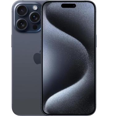 Imagem de ABUSVEX Substituição de vidro traseiro original para iPhone 15 Pro Max todas as operadoras com adesivo pré-instalado e ferramenta de reparo 15 Pro Max (titânio azul)