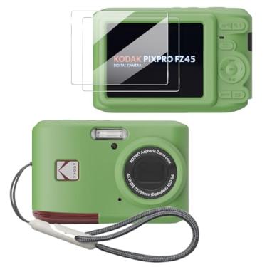 Imagem de Tedubax Capa para acessórios Kodak PIXPRO FZ45, FZ45, capa protetora de silicone macio, vem com 2 protetores de tela e 1 alça de pulso - verde Matcha