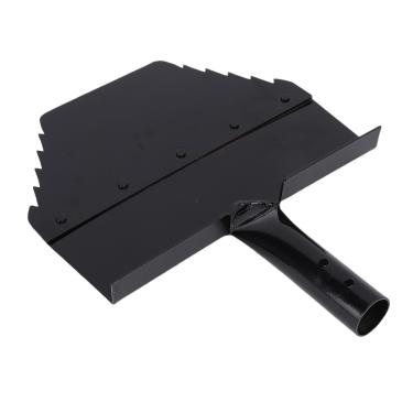 Imagem de Naroote Pá de Limpeza de Jardim 25cm Com Dentes Trapezoidais Espessados ​​para Piso Aço Raspador Gelo Pá Externa Não Enferrujada para Quintal Entrada de Automóveis Borda Gramado