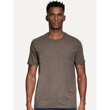 Imagem de Camiseta Aramis Masculina Basic Lisa Mono Icon Marrom Claro Mescla-Masculino