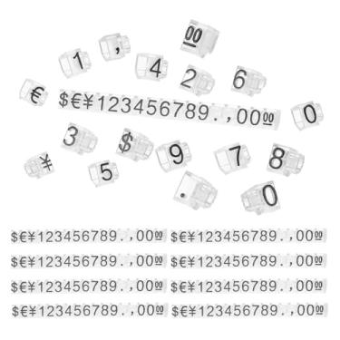 Imagem de PATIKIL Cubo de etiqueta de preço de 7,6 cm x 0,6 cm, conjunto de 10 suportes de plástico ajustável, número de etiquetas, kit de bloco de preço para joias, supermercados, padarias, lojas, varejo