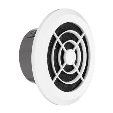 Imagem de PATIKIL Capa de ventilação redonda de 10 cm, capas de ventilação de teto com difusor de ar ABS com tela de malha integrada para ventilação de sala de estar em casa, cozinha, escritório, preto/branco