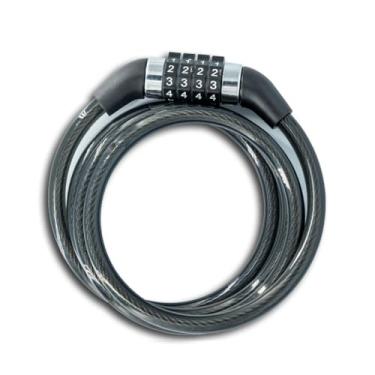 Imagem de Bloqueio de senha de combinação de bloqueio de bicicleta, bloqueio de cabo de combinação de redefinição de 4 dígitos, antifurto resistente, anti-serra e anti-cisalhamento usado para bicicletas