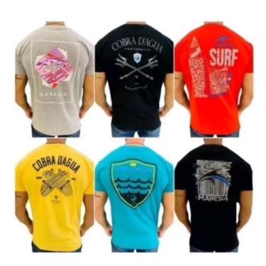 Imagem de Kit 03 Camiseta Blusa Masculina Peita Praia Verão Surf 100 % Algodão (