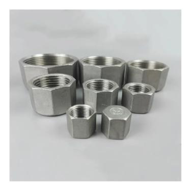 Imagem de 3/20.3 cm 1/5.1 cm 3/10.2 cm 2.5 cm 1-1/10.2 cm 1-1/5.1 cm 5.1 cm Tampa de extremidade sextavada fêmea de aço inoxidável 304 encaixe de tubulação de água óleo de gás (1-1/10.2 cm)