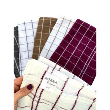 Imagem de Kit com 6 Panos de Prato Atoalhado TEKA Chef 100 Algodão