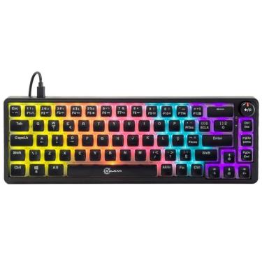 Imagem de Teclado Mecanico Gamer Kalkan Drakar, RGB, Switches YH Marrom, Layout 65%, USB Tipo-C, ABNT2-Unissex