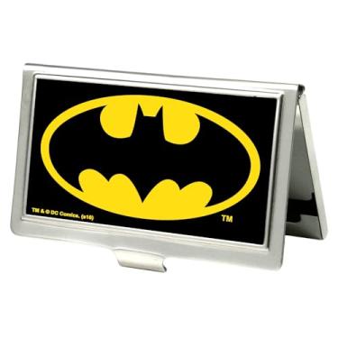 Imagem de DC Comics Carteira elegante com porta-cartões de visita, capa de metal para vários cartões com bloqueio RFID, pequena 9,4 cm x 6,3 cm