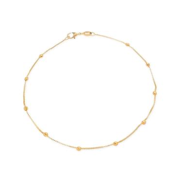 Imagem de Tornozeleira Dourada De Bolinhas