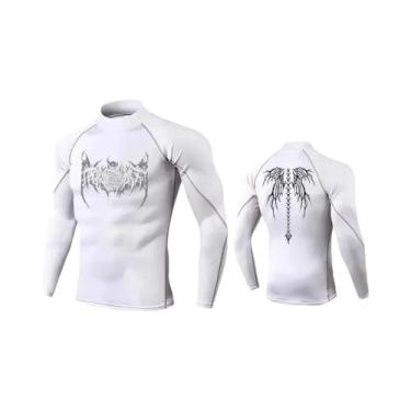 Imagem de Camisa De Compressão Masculina Y2K Com Gola Alta, Secagem Rápida, Para