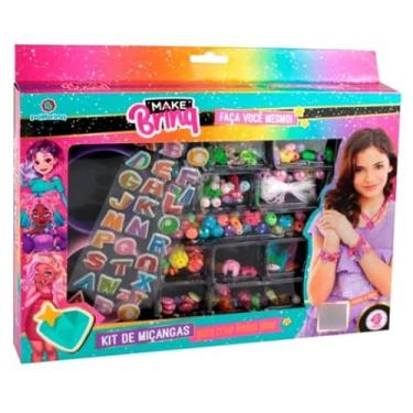 Imagem de Kit Miçangas Infantil Diy Pulseiras Letras Coloridas