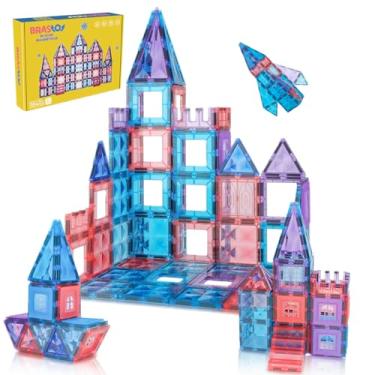 Imagem de Blocos De Montar Magnéticos Tema de Gelo e Neve, Brinquedo Educativo Adequado para Crianças de 3 Anos (104Peças)