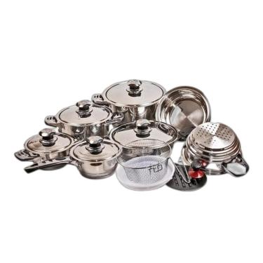 Imagem de Jogo De Panelas 19 Peças Aço Inox Frankfurt