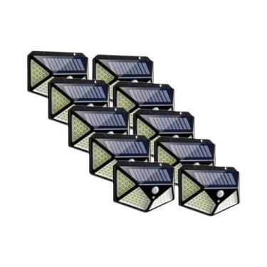 Imagem de Lâmpada Solar De Parede Para Exterior Com 100 LEDs, Sensor De Moviment