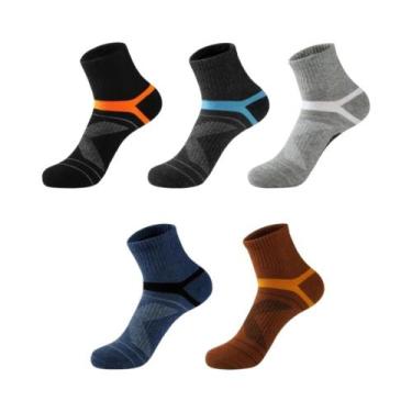 Imagem de Meias Esportivas Pretas Masculinas, 3/5/10/20 Pares, Respiráveis, Casu