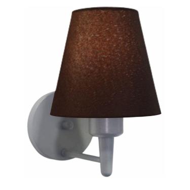 Imagem de Arandela Parede Vivare Md-2004 Cinza Cúpula Em Tecido - Bivolt Cinza-café 127-220v