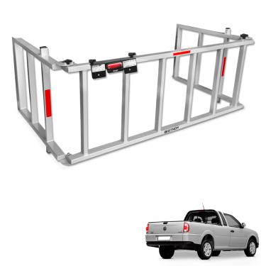 Imagem de Extensor de Caçamba Saveiro 1998 a 2009 Rampa Prata
