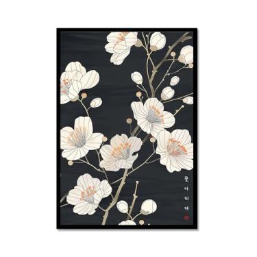 Imagem de Pôster em tela vintage coreano com citações Hangul pintura oriental decoração de arte de parede imagens de cultura coreana para sala de estar quarto decoração de casa (SKU2,8x30,5 cm = (20 x 30 cm