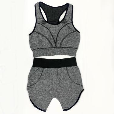 Imagem de Roupa Para Ginastica Academia Yoga Feminina Conjunto Short E Top Fitness