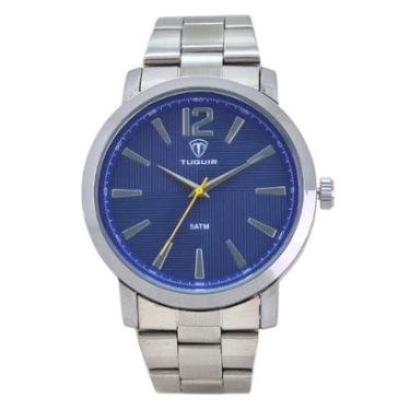Imagem de Relógio Masculino Tuguir Analógico TG118 Prata e Azul-Masculino