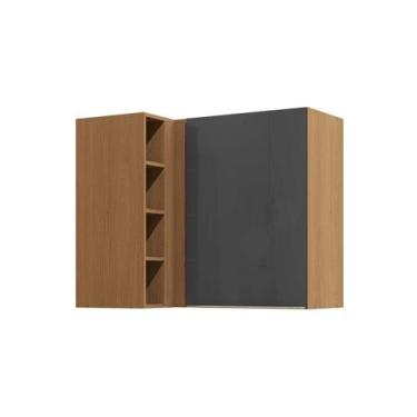Imagem de Armário Cozinha Modulado Canto Reto Vibra T652 c/ 1 Porta 98cm Canela/