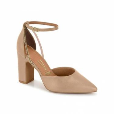 Imagem de Sapato Vizzano Feminino Scarpin Salto Bloco Grosso Confortável Origina