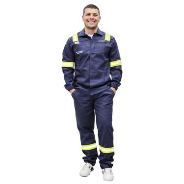 Imagem de Conjunto de Roupa Antichamas Fr Nr10 - Atpv 11 Cal/cm2 RISCO 2 - WNU C