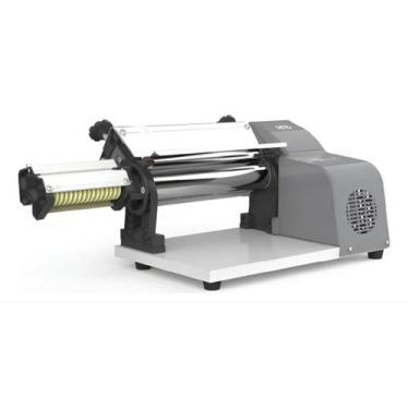 Imagem de LAMINADOR INDUSTRIAL DE MASSAS 28cm C/ CORTADOR 220V CARENAGEM DE ABS 